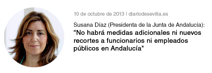 Declaraciones de Susana Díaz respecto a los empleados públicos